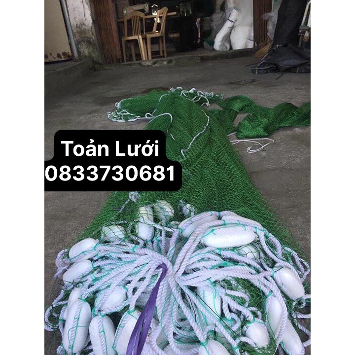 Lưới quét cá-Lưới vét cá-sợi dù mắt lưới 4cm cao 2,5m dài 10m 15m 20m ,Túi dài 5m nhận đặt lưới theo nhu cầu