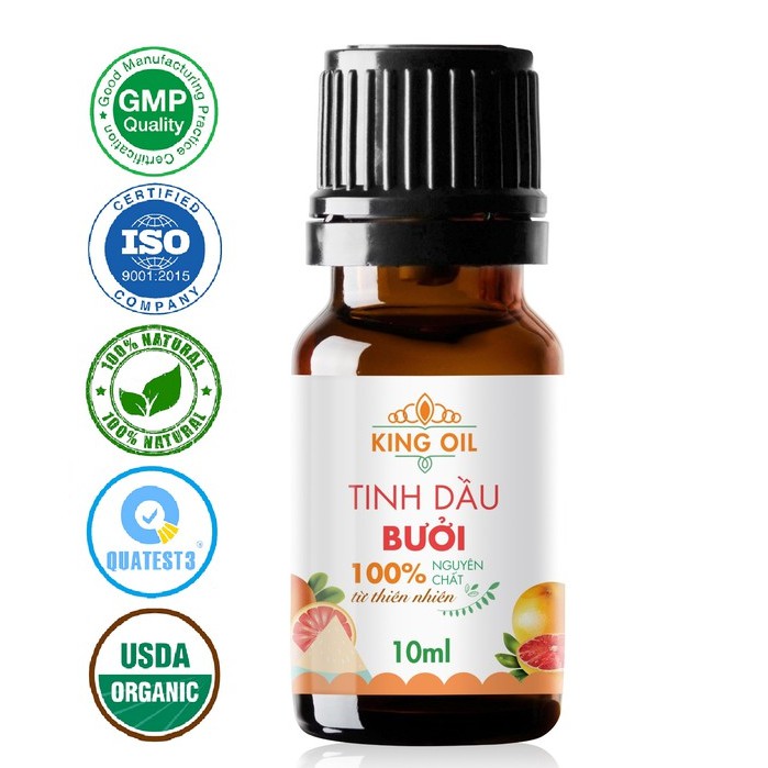 Tinh dầu bưởi nguyên chất từ vỏ bưởi thiên nhiên, giúp chăm sóc tóc chắc khỏe, ống mượt, kích thích mọc tóc