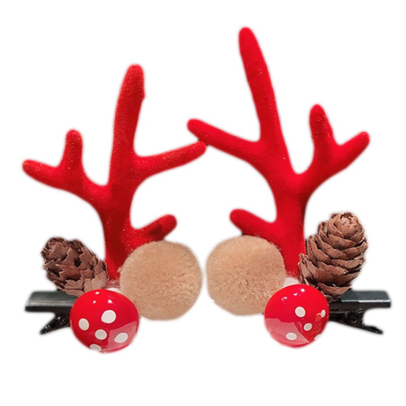 Kẹp Tóc Hình Sừng Hươu Phong Cách Giáng Sinh