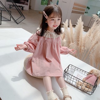 Váy nhung hồng dáng baby doll cực xinh