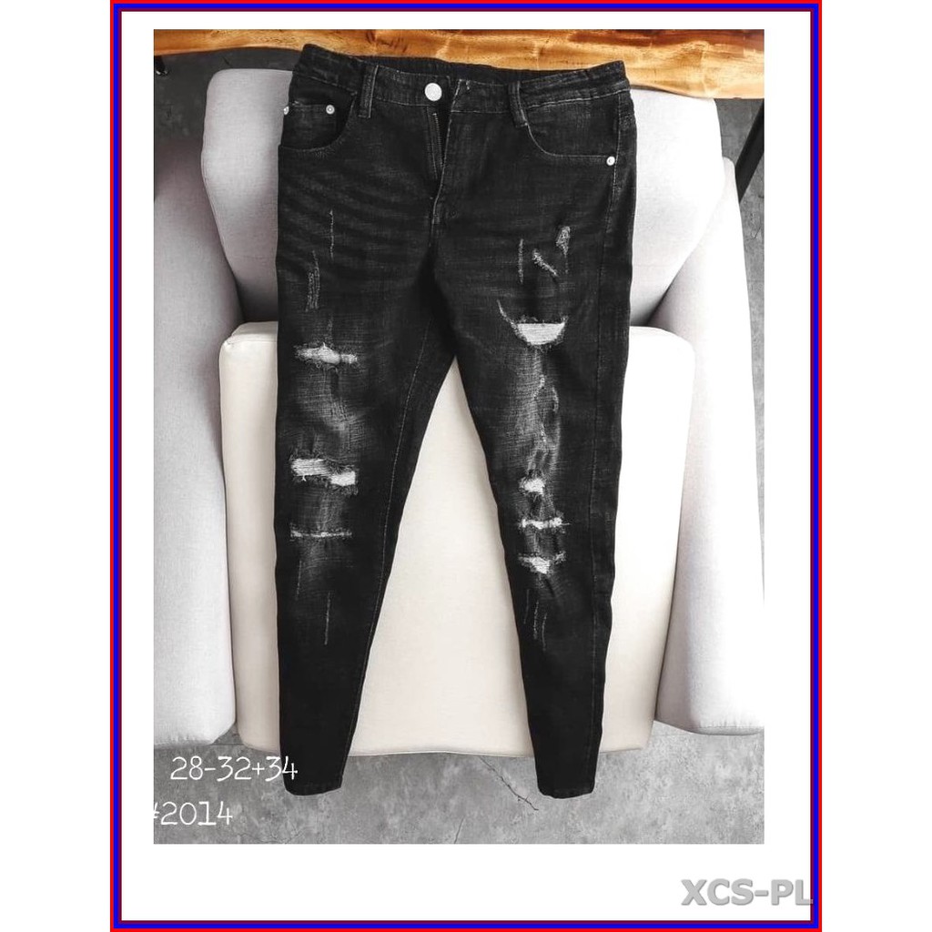 Quần jean nam cao cấp RÁCH KIỂU 2014 không xù lông, không ra màu, chất giãn tốt 2014-S3-21