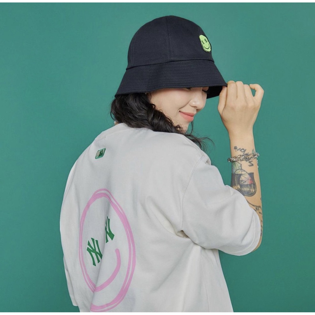 Áo thun tay lỡ MLB mặt cười ,áo thun unisex street style , Cocmer_vn