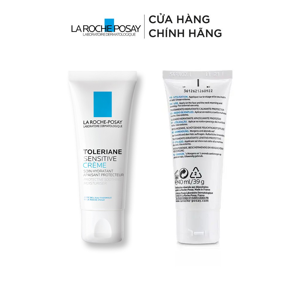 Kem dưỡng làm dịu tức thì &amp; bảo vệ cho da thường rất nhạy cảm La Roche-Posay Toleriane Skincare 40ml