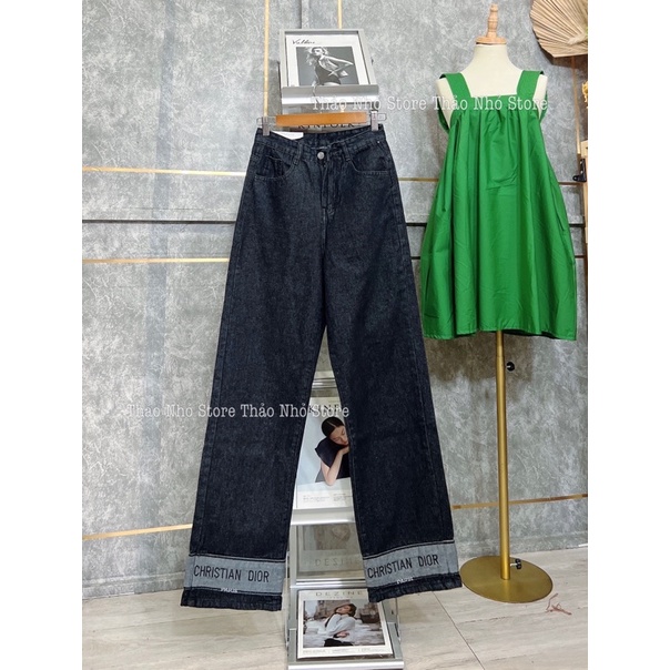 quần jean xám lai thêu