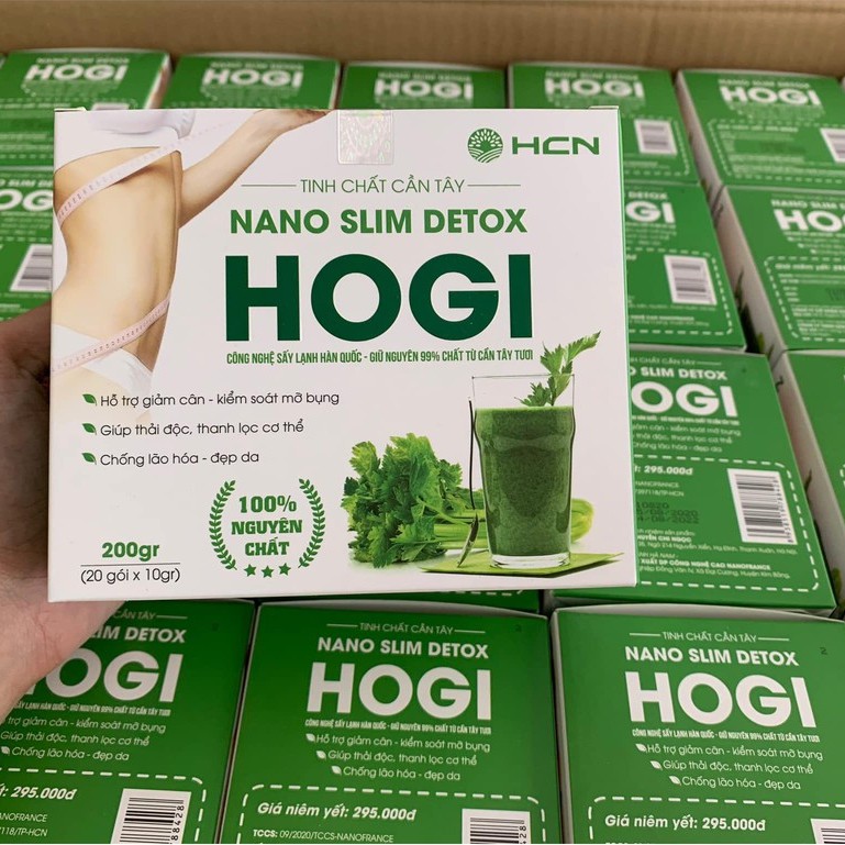 Tinh chất cần tây Nano Slim Detox Hogi kiểm soát mỡ bụng ngăn ngừa lão hóa