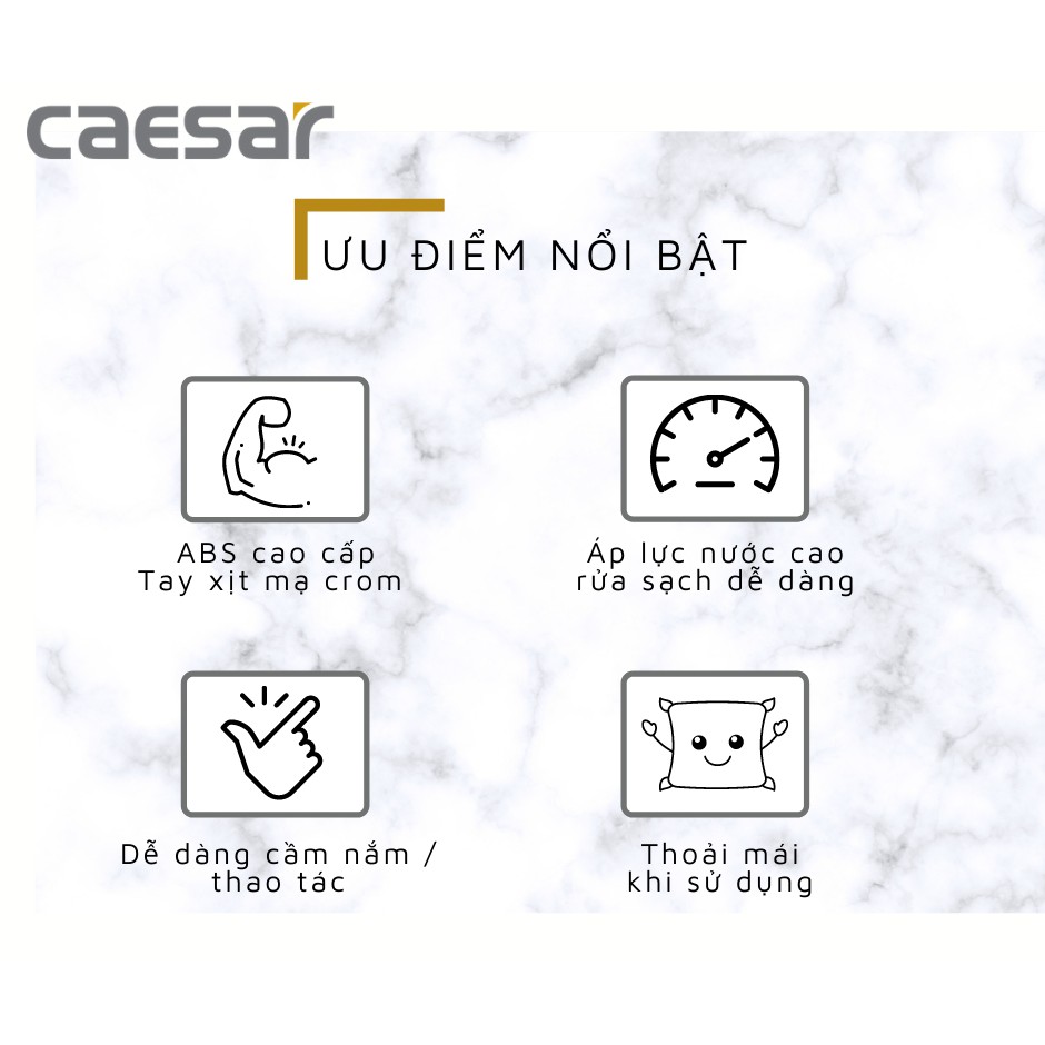 Bộ vòi xịt nhà vệ sinh BS304CW Caesar