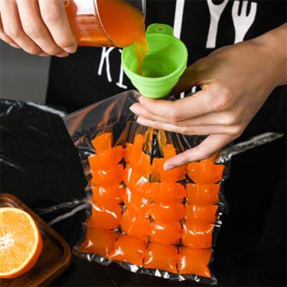 Set 10 Túi Làm Đá Viên Trong Suốt Dùng Một Lần DIY