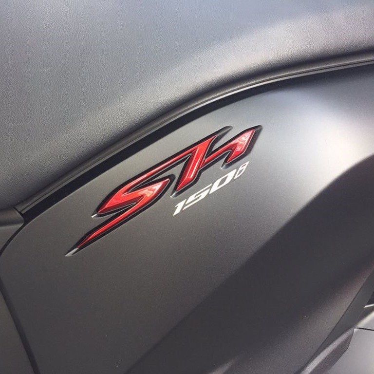 Tem chữ nổi Logo xe SH đỏ đời 2017-2019  Zin chính hãng Honda