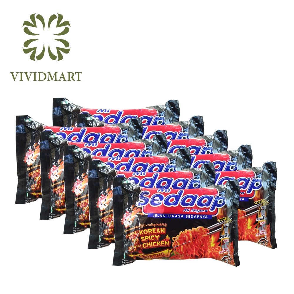 MÌ KHÔ MI ĂN LIỀN GORENG SEDAAP 05 VỊ: GÀ RÁN, CAY, KHÔNG CAY, SA TẾ TÔM, ỚT XANH – INDOMIE INDONESIA – GÓI 87G