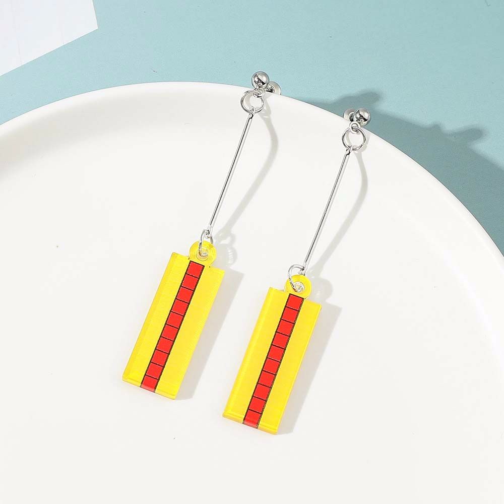 Khuyên xỏ/kẹp tai bằng acrylic kiểu retro phong cách nhân vật hoạt hình Kisaki Tetta