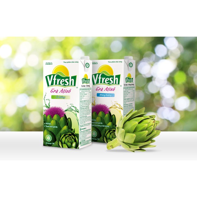 Combo 4 hộp Trà Atiso Vfresh hộp giấy 1 lít