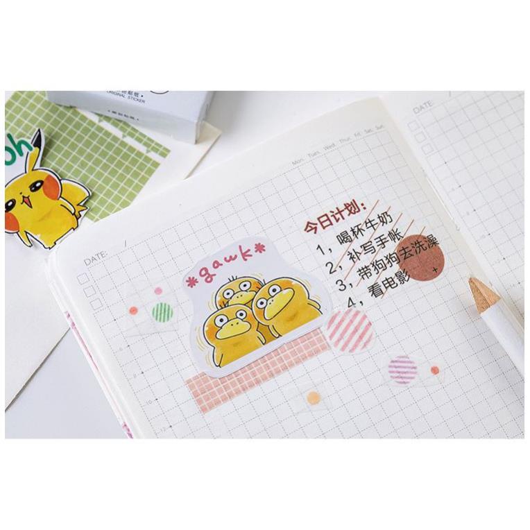 Bộ 45 Sticker Ngộ Nghĩnh dán trang trí E40
