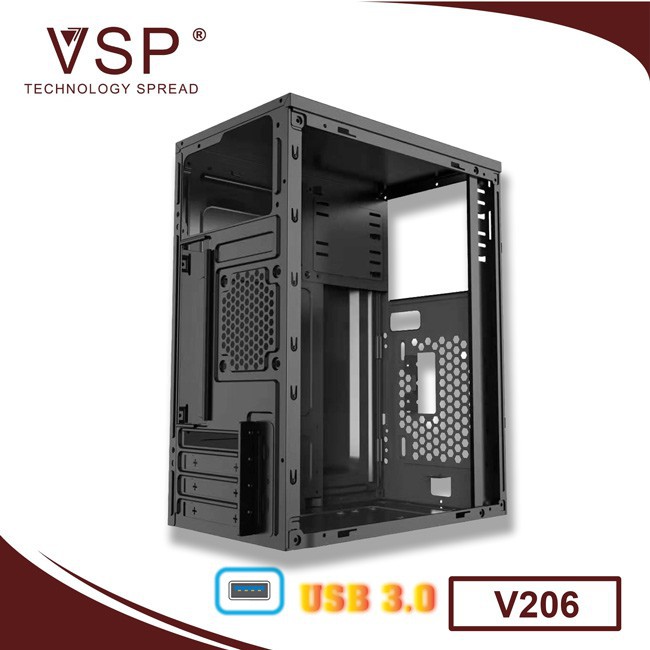 Vỏ Case VSP V206 có LED RGB - tích hợp USB 3.0 nhỏ gọn đẹp 95