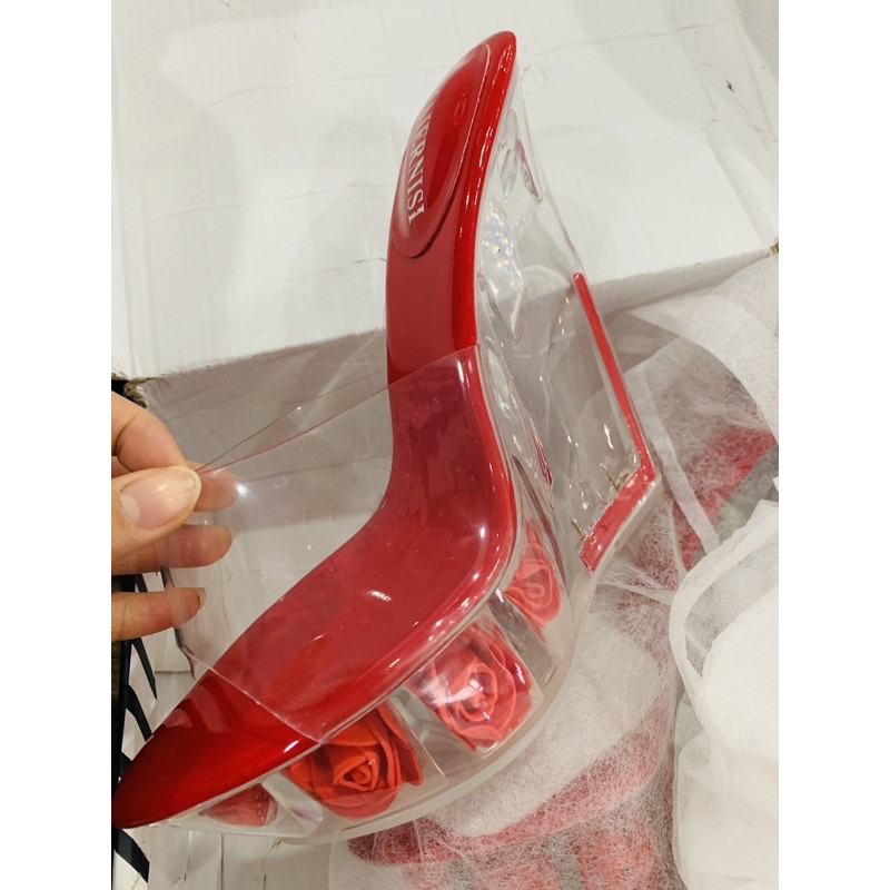 Dép xuồng đế hoa cao 14cm HI092 size từ 35 đến 39