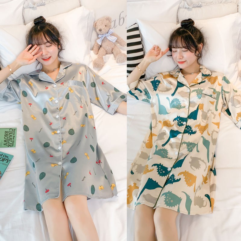 Váy Ngủ Lụa Dáng Rộng Thiết Kế Quyến Rũ Trẻ Trung Cho Bạn Gái | BigBuy360 - bigbuy360.vn