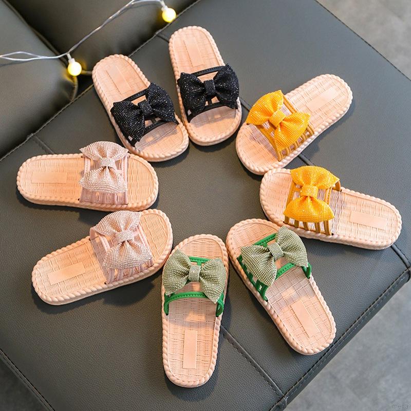 Dép đi trong nhà đính nơ xinh xắn thời trang cho bé gái