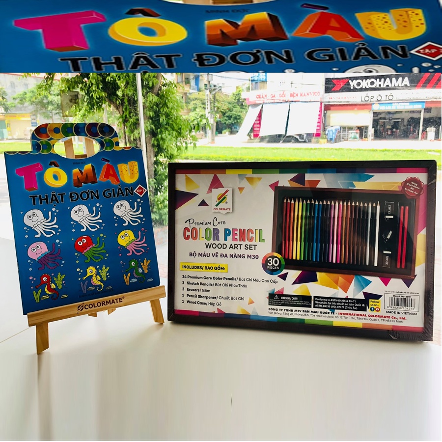 Bút màu hộp gỗ M 30 Colormate MS-30W