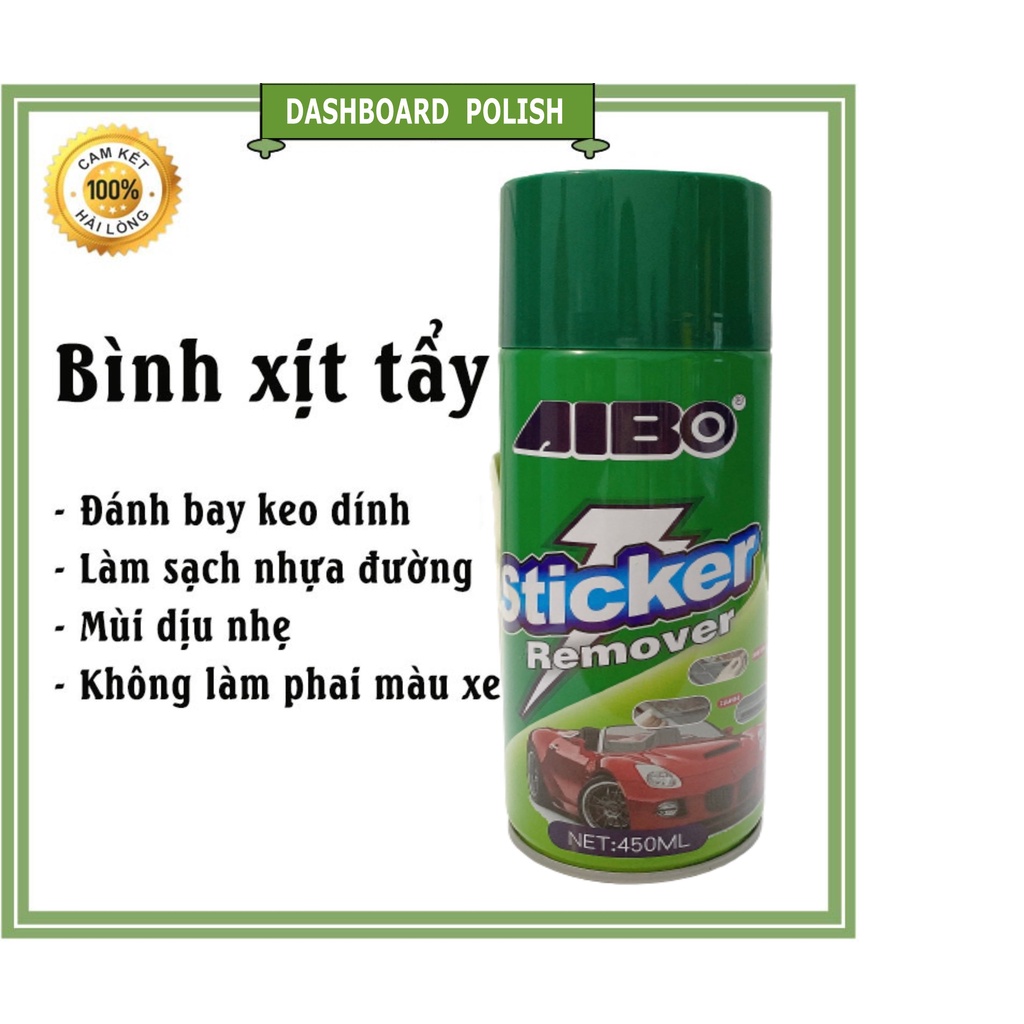 Bình xịt tẩy vết bẩn, keo dán, nhựa đường AIBO chính hãng