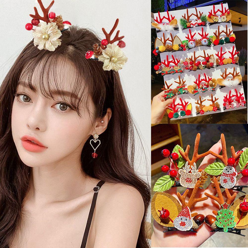 Set 2 Kẹp Tóc Phong Cách Giáng Sinh Năm Mới