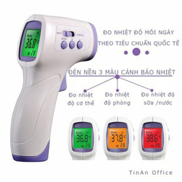 Máy đo nhiệt độ hồng ngoại, bấm nhiệt độ điện tử đo nhanh và chính xác