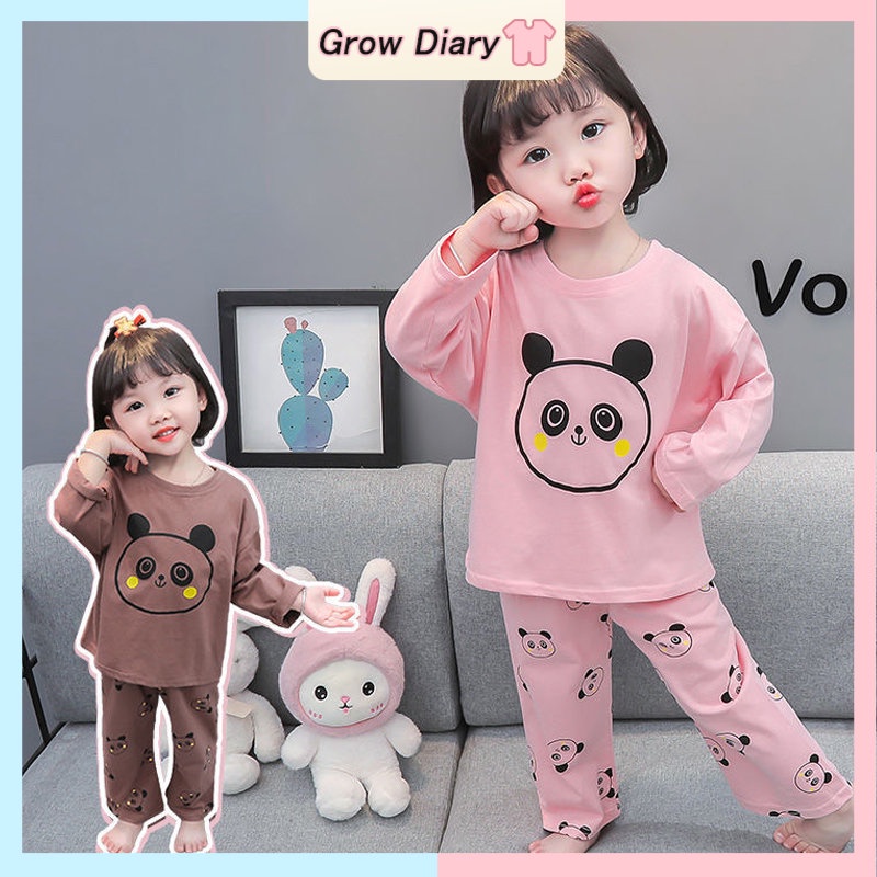 Bộ Đồ Ngủ DàI Tay In HìNh GấU Cho Bé GáI (1-7 TuổI)