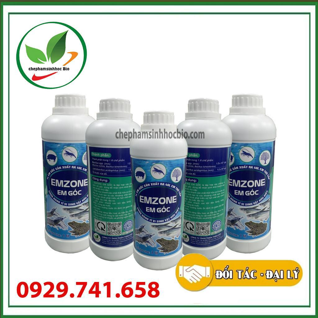 combo 5 chai EM Gốc 1 Lít Chế phẩm sinh học EM gốc - Emzone. Can 1l