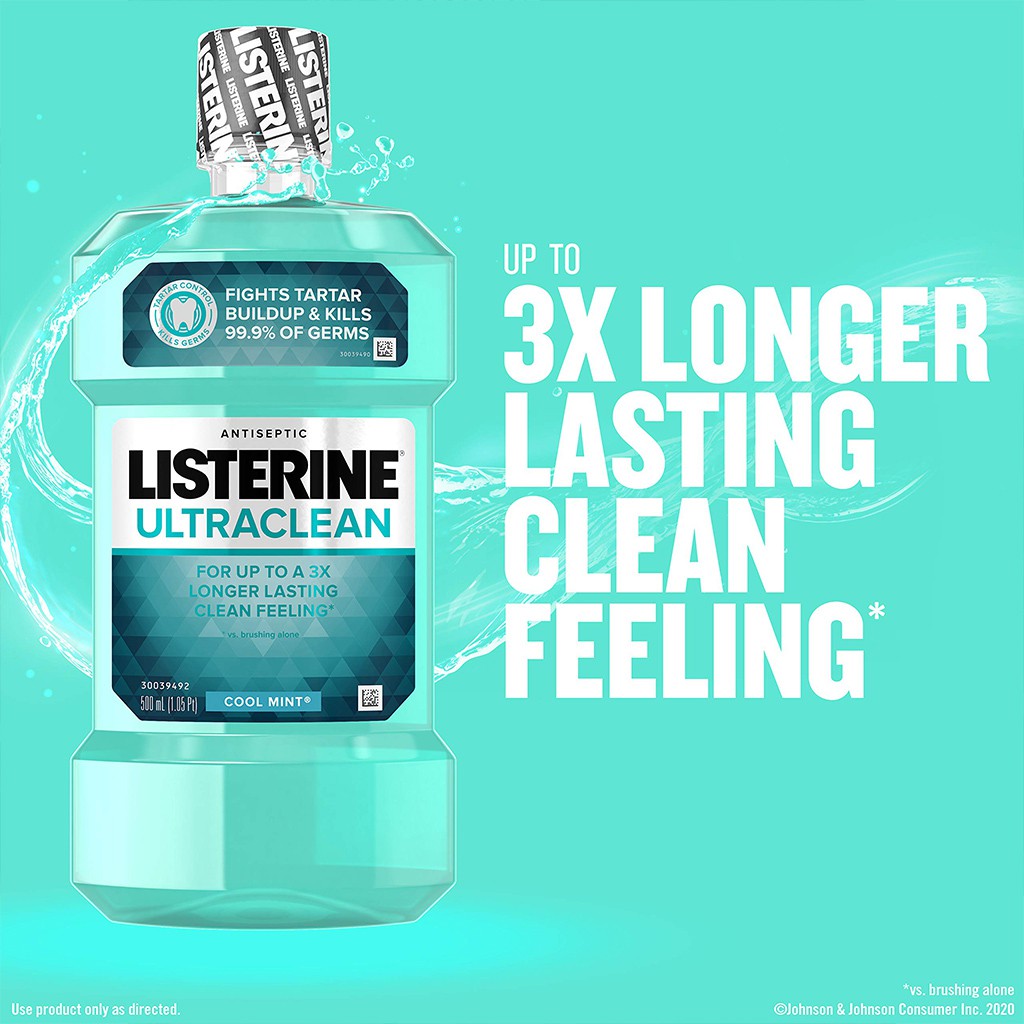 Nước Súc Miệng Listerine Ultra Clean Cool Mint 1500ml