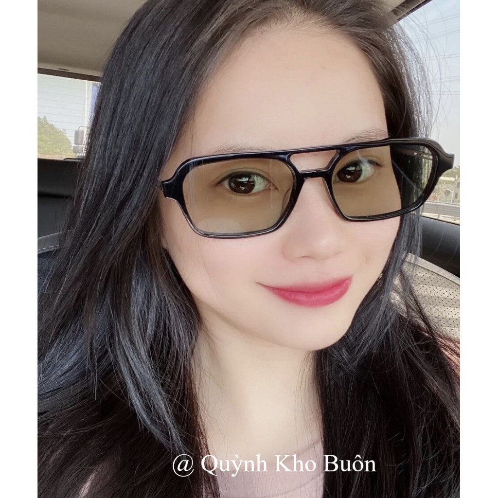 Kính mát nam nữ thời trang Kings chống UV400 - Mắt kính râm giáng vuông gọng kim loại hàn quốc GMT6132