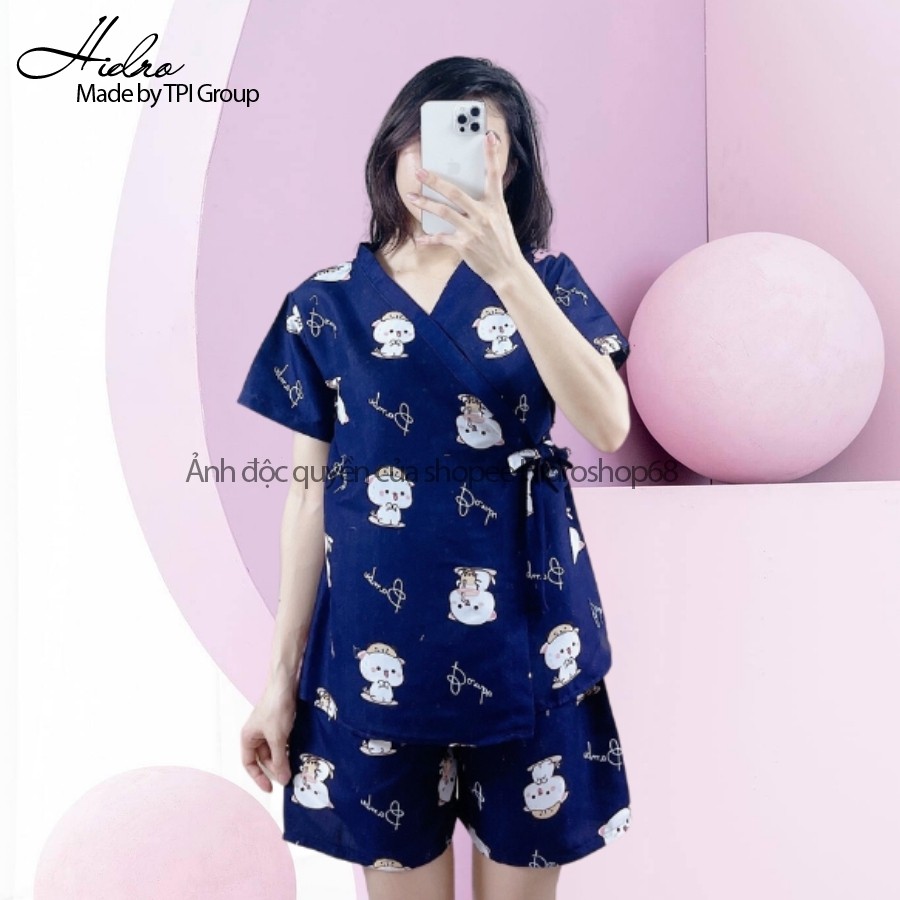 Bộ ngủ kimono tay ngắn quần đùi