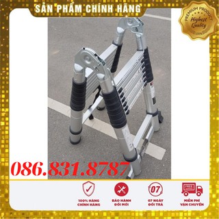 THANG NHÔM RÚT 50AI ( 2m5 + 2m5 ). BH 24 THÁNG