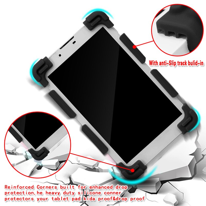 Silicone Stand Case Cover for Chuwi HI10/ Hi9 Tablet Full Four Corner Shockproof Protection Case+ Free Stylus