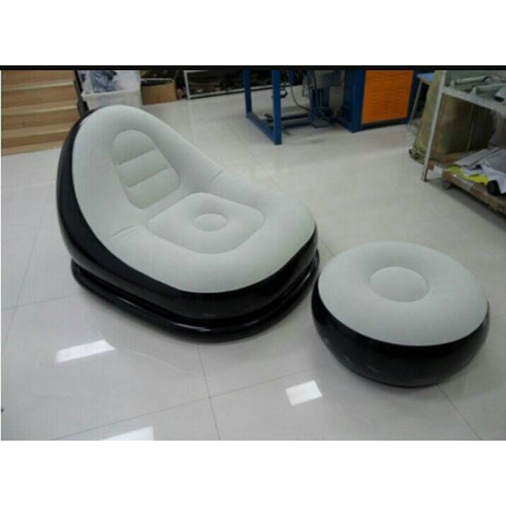 Ghế hơi tựa lưng, combo ghế + đôn(kê chân) JILONG