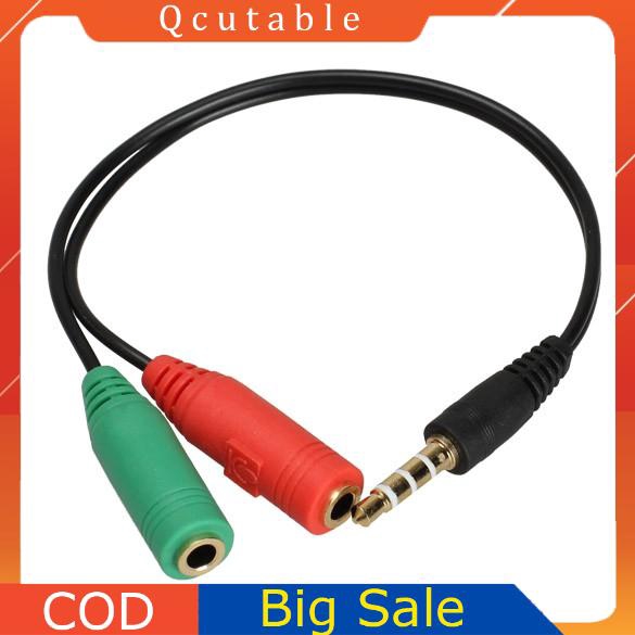 Dây cáp truyền dữ liệu 3.5mm từ đầu đực sang 2 đầu cái