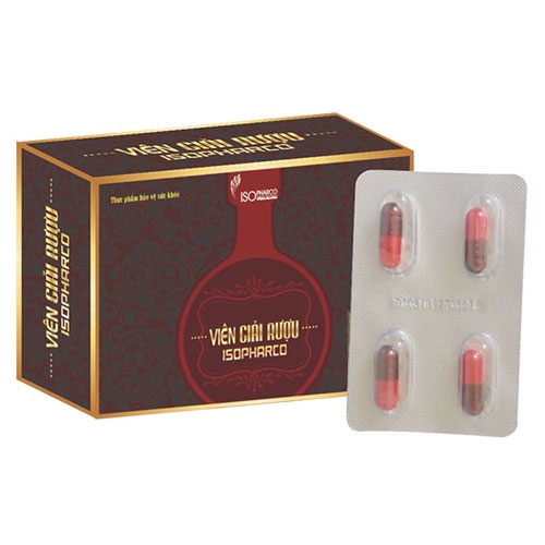 Viên Giải Rượu Isopharco- Hỗ trợ bảo vệ gan, tăng cường chức năng gan, làm giảm các triệu chứng khó chịu khi uống rượbia