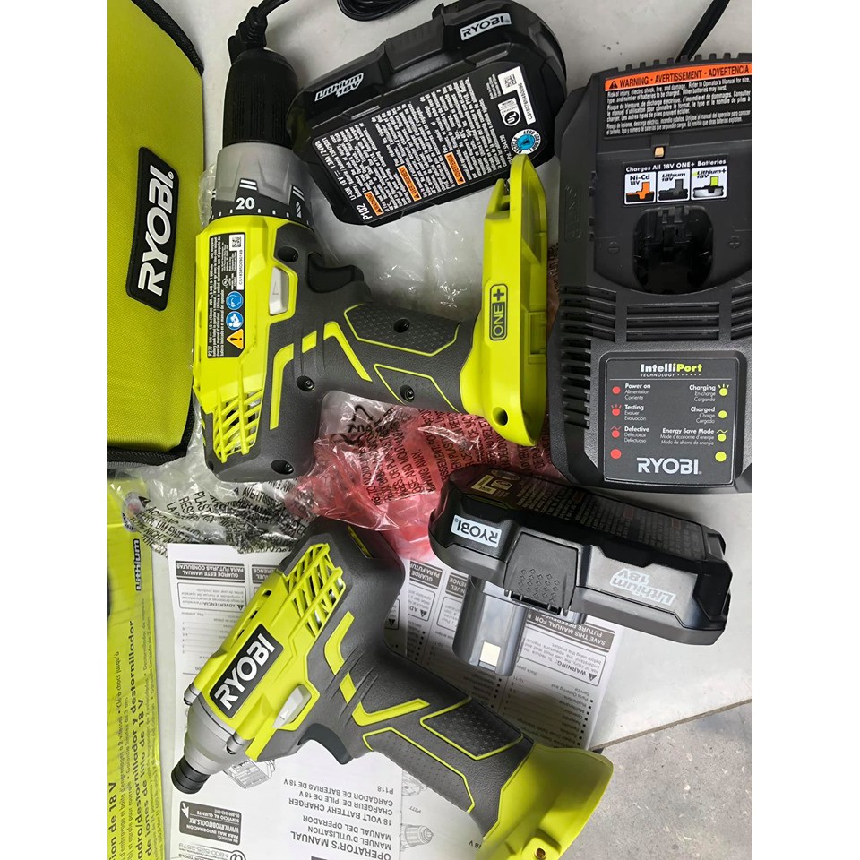 MÁY KHOAN PIN COMBO RYOBI P1832 RYOBI P1832 KHOAN RYOBI 18V VÍT RYOBI 18V