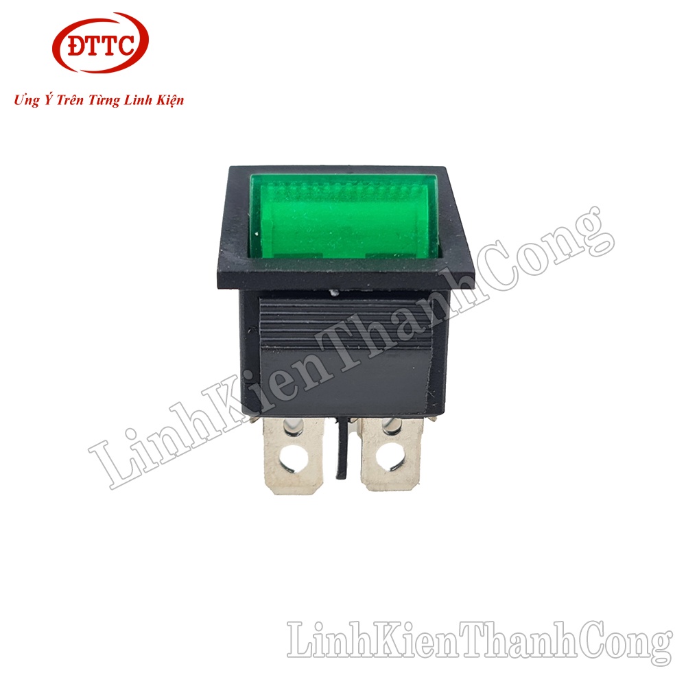 Công Tắc KCD4 16A/250V 4Pin 31x25mm Xanh