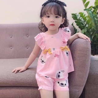 Bộ lanh tay bèo cho bé gái