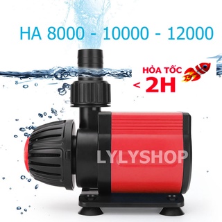 Máy bơm Gecai HA 8000- HA 10000 - HA 12000 lõi trục gốm, 9 nấc chỉnh nước dùng cho bể cá, hồ cá, tiểu cảnh, hòn non bộ