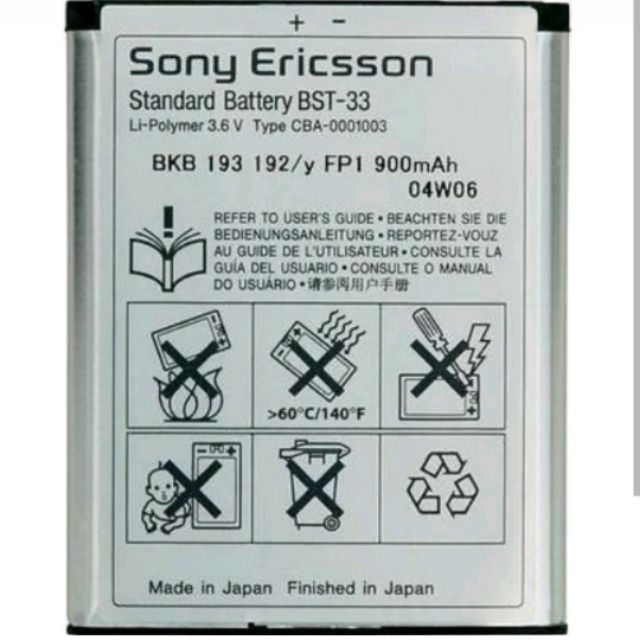 Pin thay sony bst 33