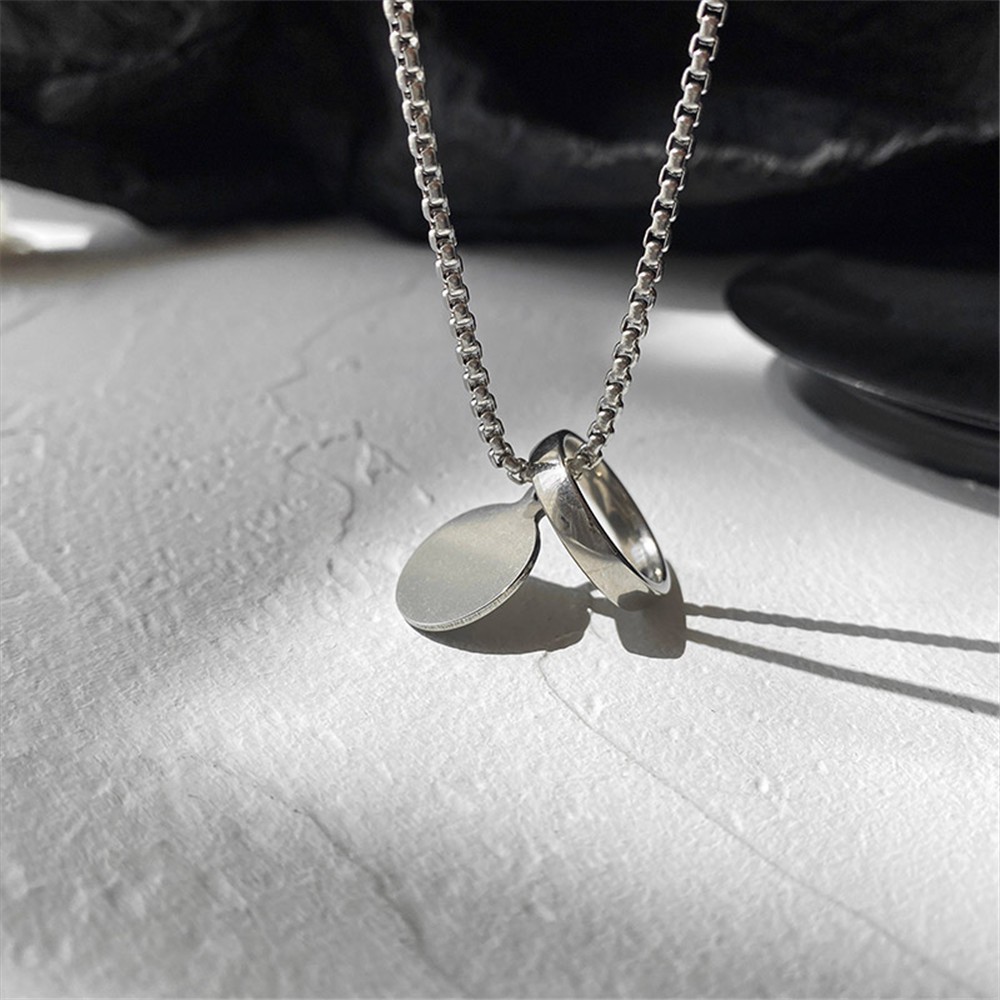 vòng cổ Mặt Tròn Phong Cách Hip Hop Cho Nam Và Nữ