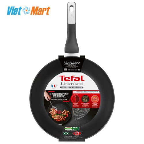 Chảo chống dính Tefal Unlimited 28cm nhập khẩu Pháp Chảo bếp từ cao cấp 6 lớp chống dính siêu bền, báo nhiệt thông minh