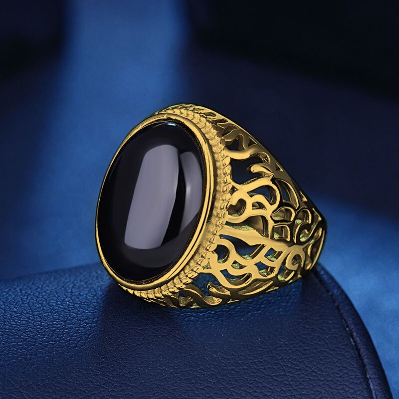 Nhẫn Đeo Tay Đính Đá Phong Cách Vintage Thời Trang Cho Nam