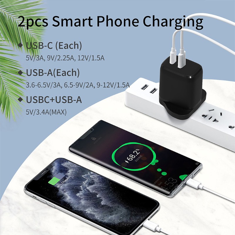 Cốc Sạc Nhanh Pd20W Qc3.0 Usb Cho Điện Thoại