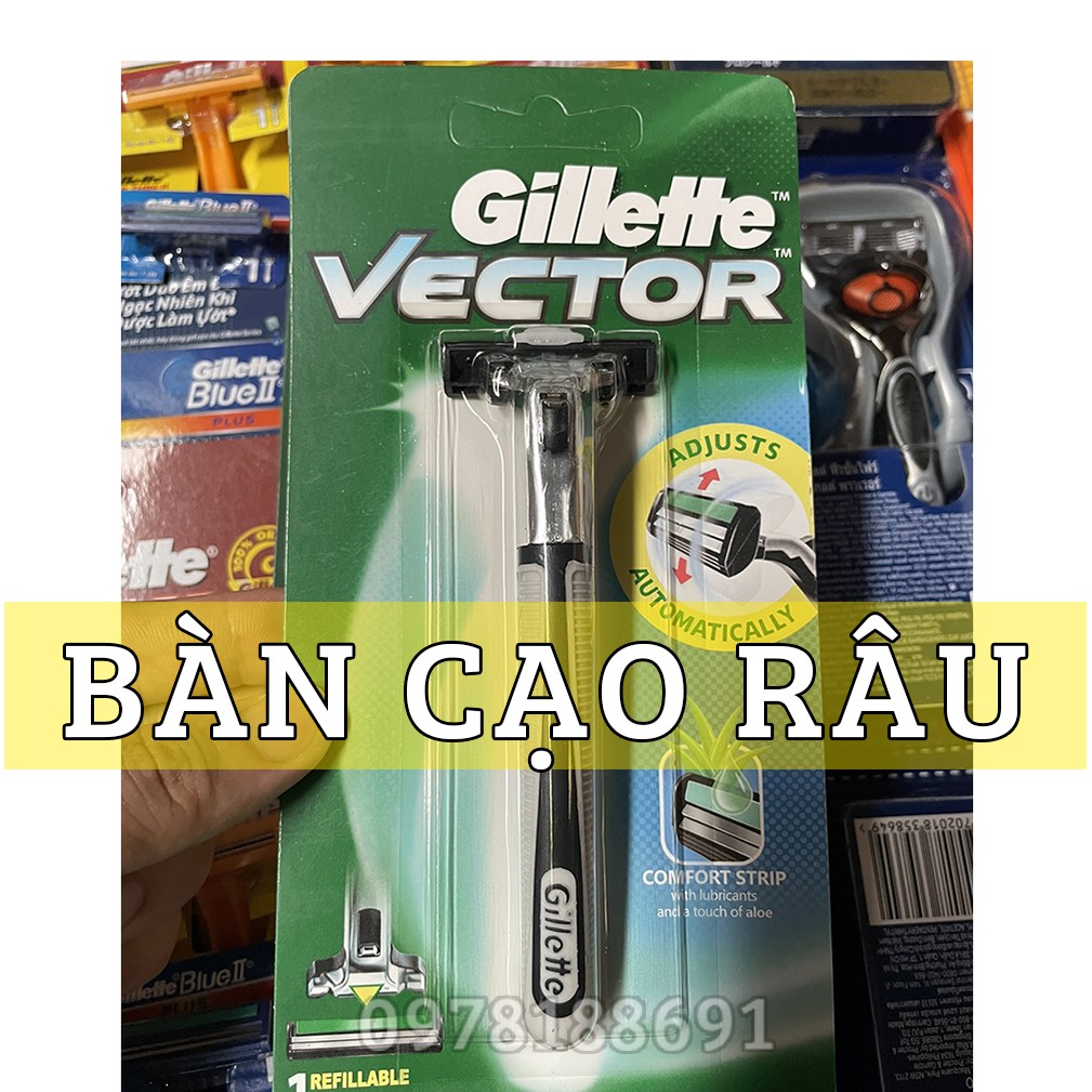 Bàn Dao Cạo Râu Gillette Vector Lưỡi Kép