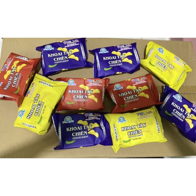 COMBO 30 GÓI BÁNH SNACK KHOAI TÂY CHIÊN VELVA FOOD