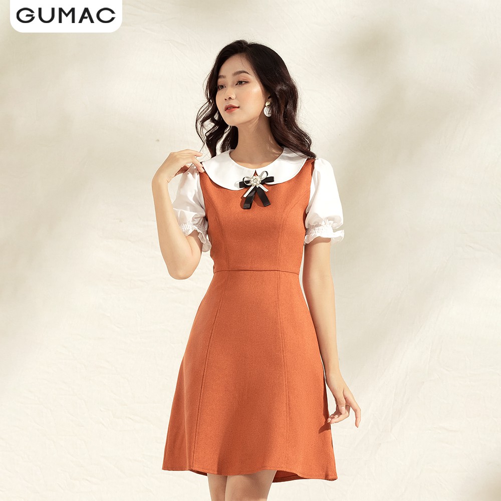 Đầm cổ sen phối nơ DA1122 GUMAC | BigBuy360 - bigbuy360.vn
