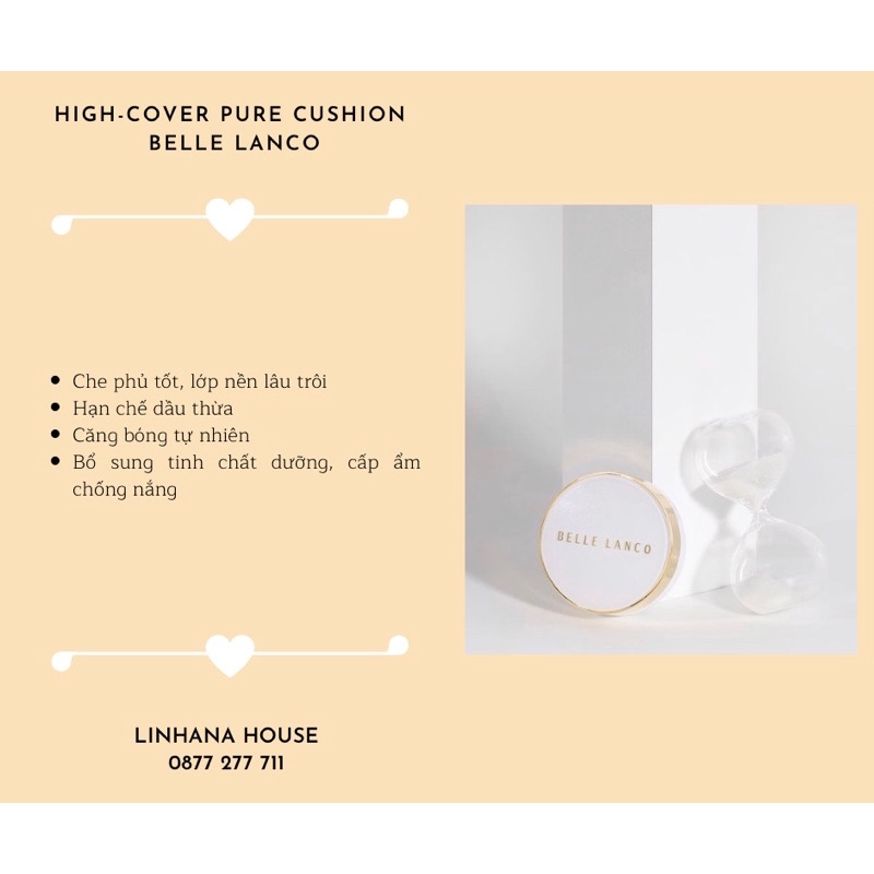 Phấn Nước Make Up Cushion Belle Lanco - High Cover Pure Cushion