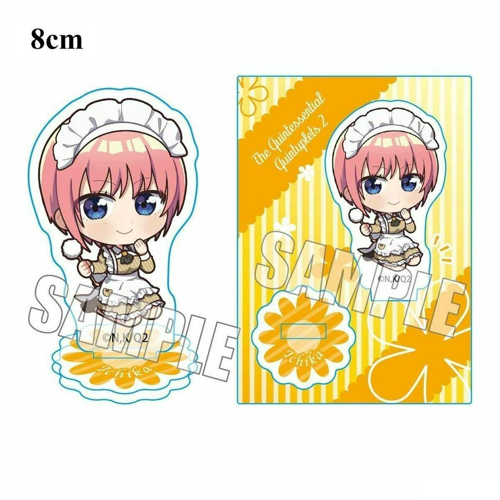 (8CM) Mô hình Standee Gotoubun no Hanayome Nhà có năm nàng dâu ver MAID anime chibi mica arcylic trưng bày xinh xắn