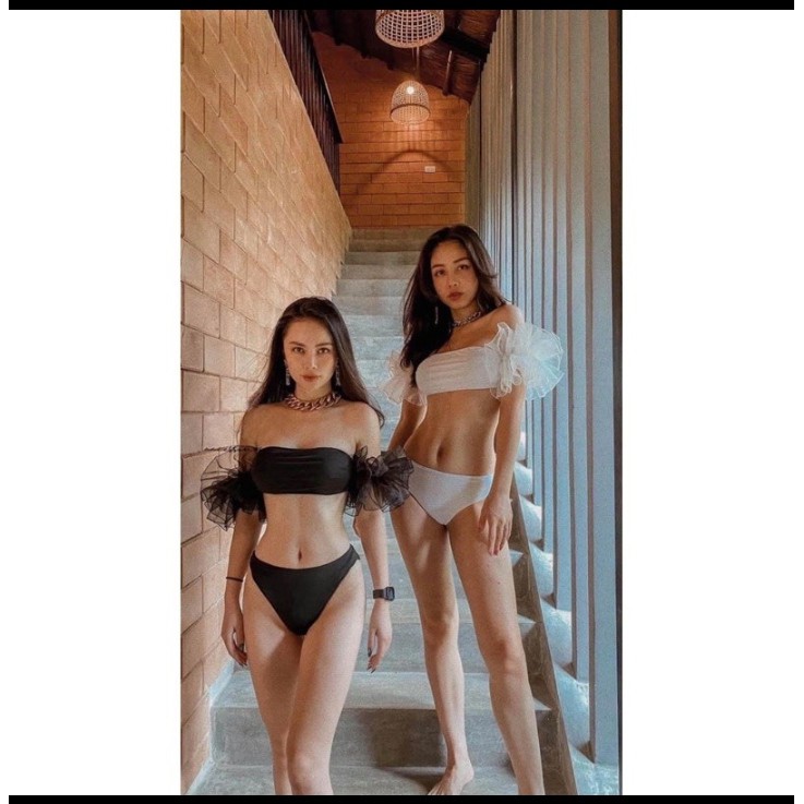 Bikini đồ bơi đi biển 2 mảnh tay nơ, bèo dễ thương VATIXA BKN58 | BigBuy360 - bigbuy360.vn