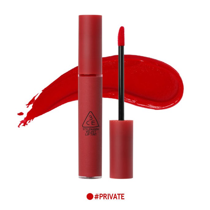 Son kem lì 3CE #Private ( đỏ lạnh)